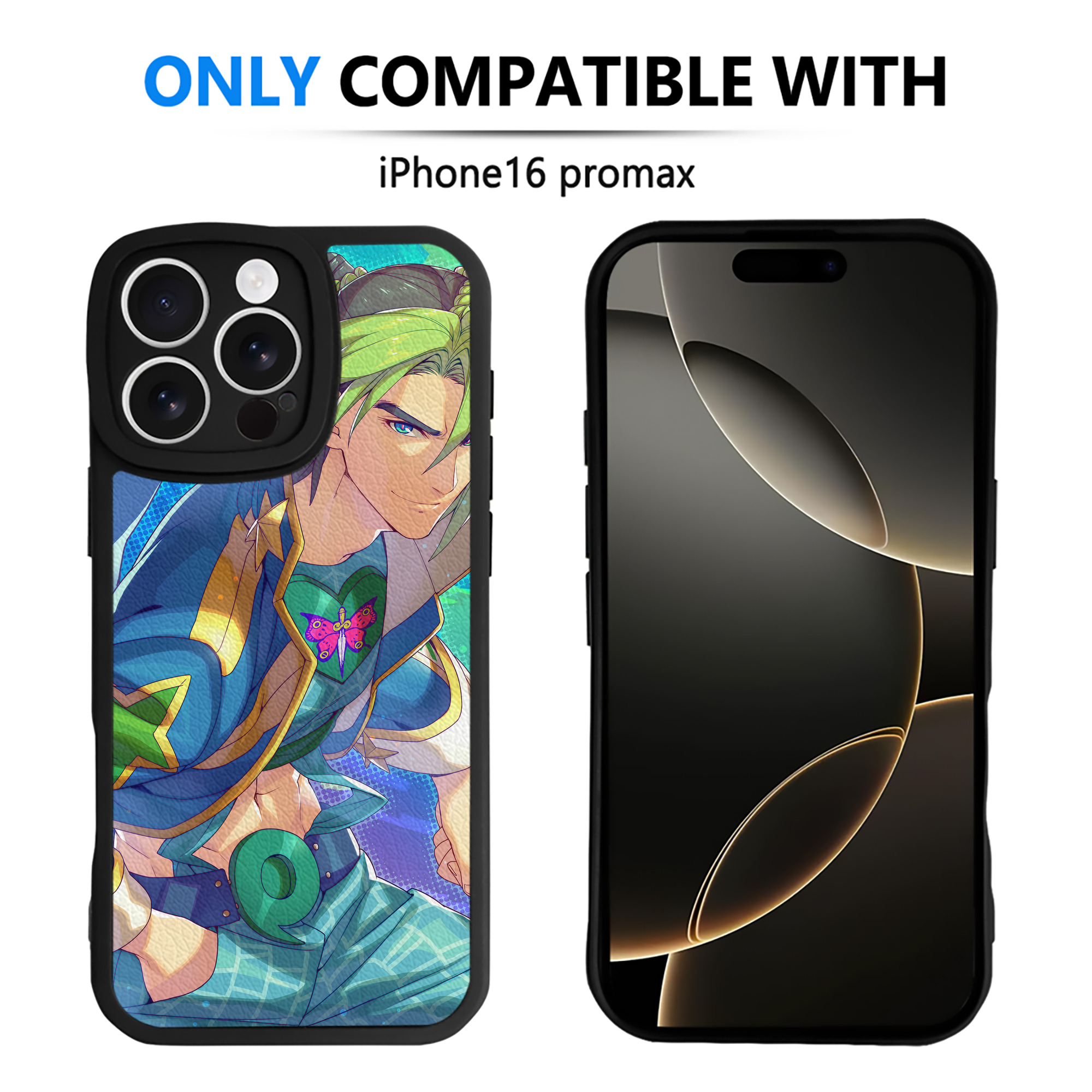 （画像用） ジョジョの奇妙な冒険 JoJo's Bizarre Adventure 【iPhone 16シリーズ対応】シリコンスマホケース（レザー調） 材質：シリコン